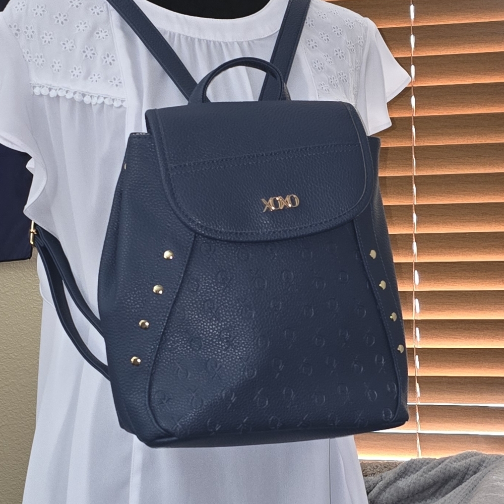 XOXO Blue Snap Backpack (F)